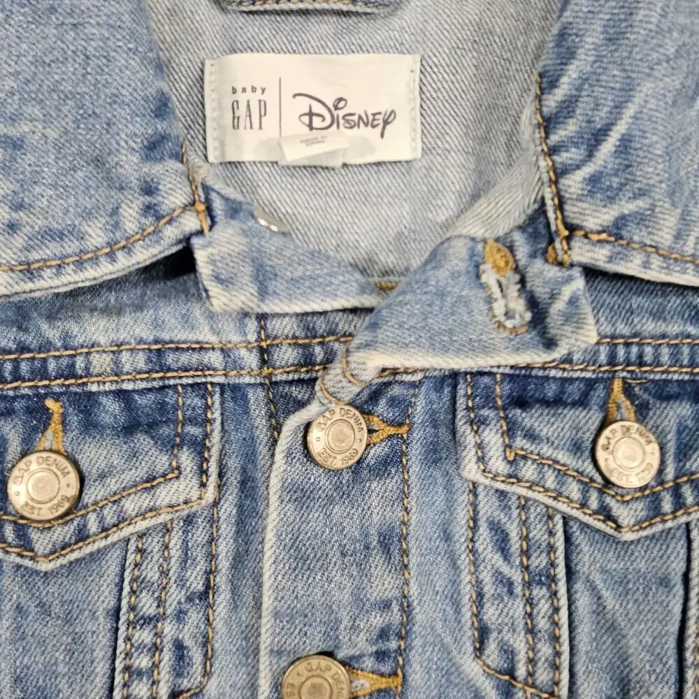 BABY GAP x DISNEY MICKEY DENIM JACKET – TODDLER 12–18 MONTHS – LIGHT WASH